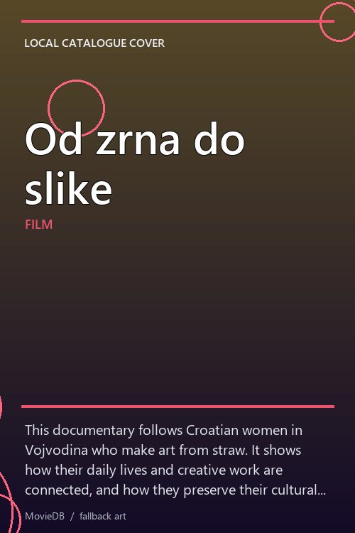Od zrna do slike poster