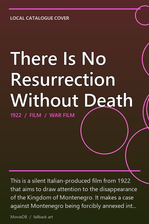 There Is No Resurrection Without Death poster