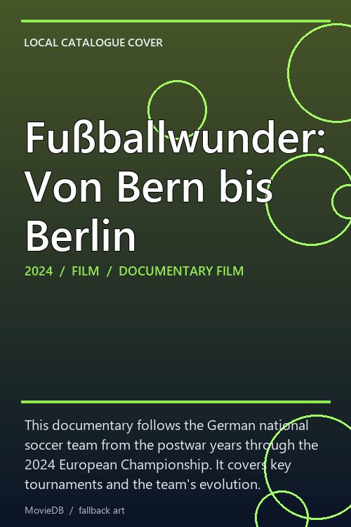 Fußballwunder: Von Bern bis Berlin poster