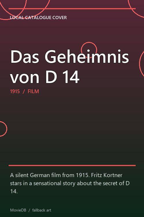 Das Geheimnis von D 14 poster