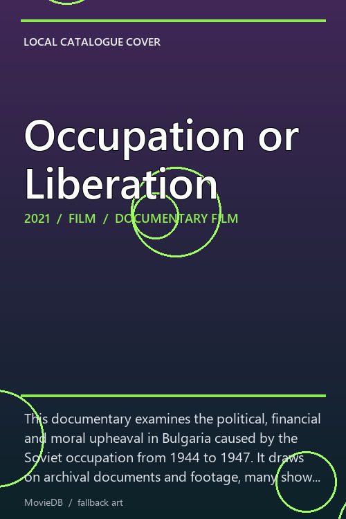 Occupation or Liberation poster