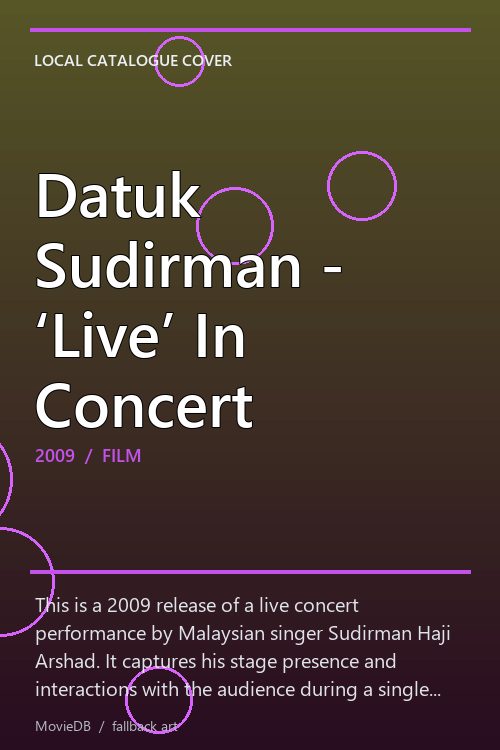 Datuk Sudirman - ‘Live’ In Concert poster