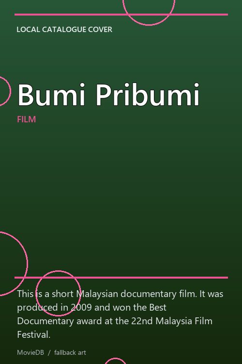 Bumi Pribumi poster