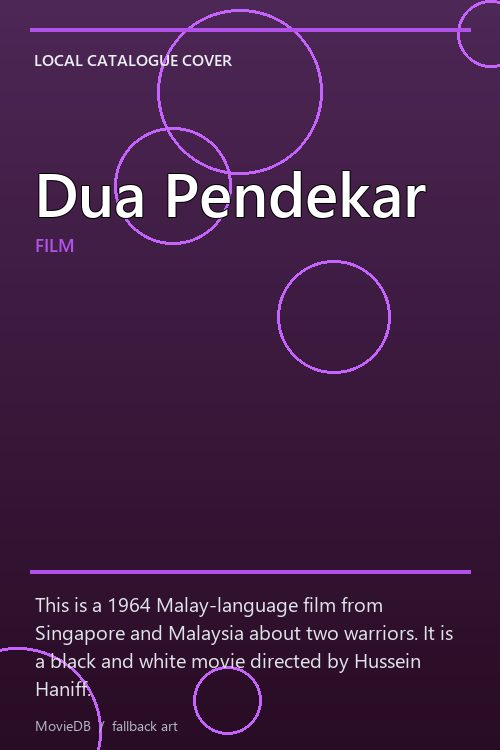 Dua Pendekar poster