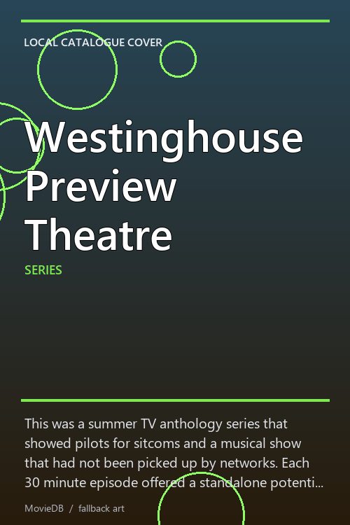 Westinghouse Preview Theatre poster