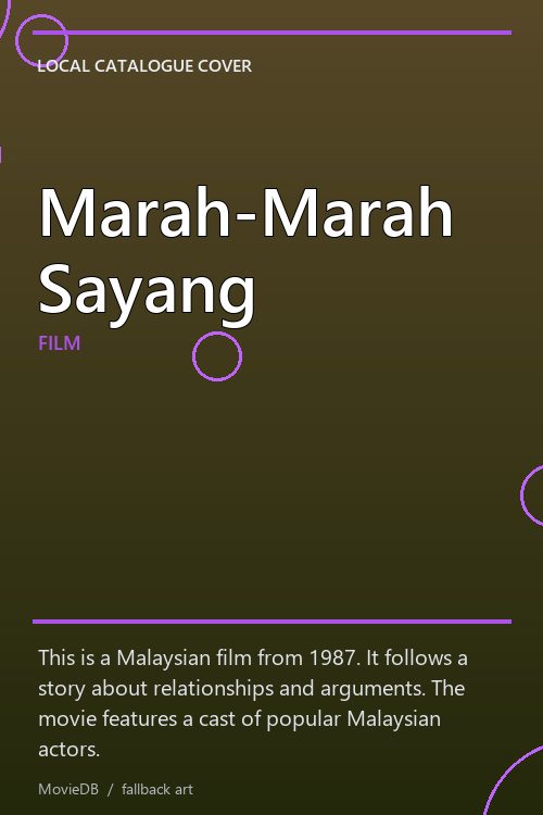 Marah-Marah Sayang poster