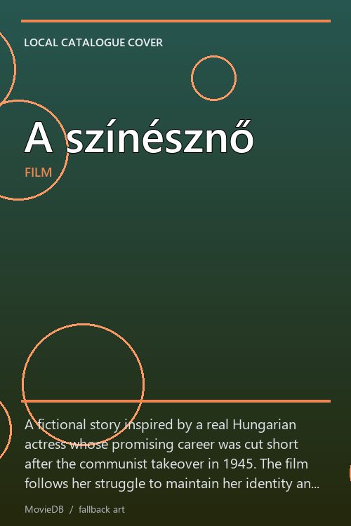 A színésznő poster