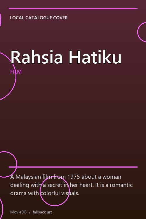 Rahsia Hatiku poster