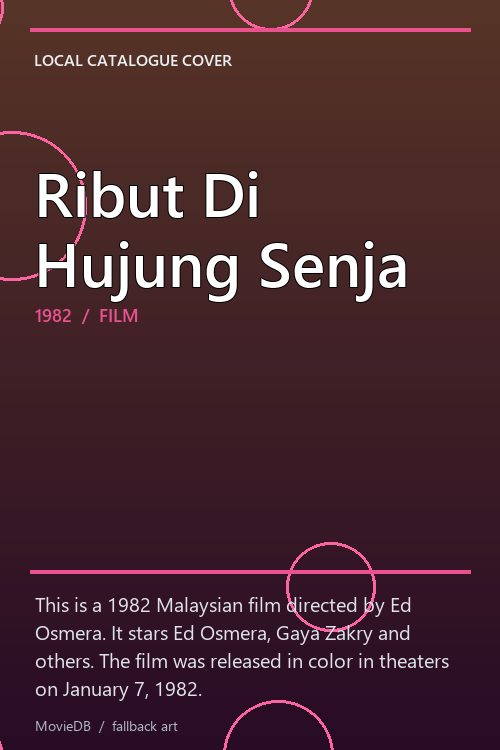 Ribut Di Hujung Senja poster