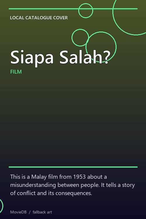 Siapa Salah? poster