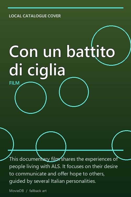Con un battito di ciglia poster
