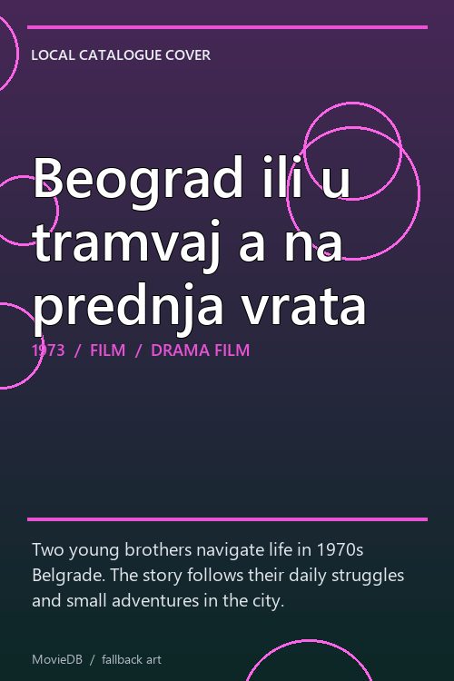Beograd ili u tramvaj a na prednja vrata poster