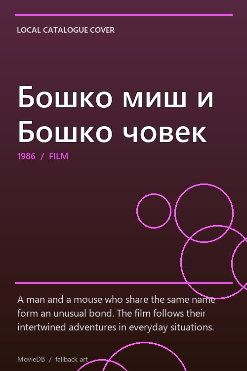Бошко миш и Бошко човек poster