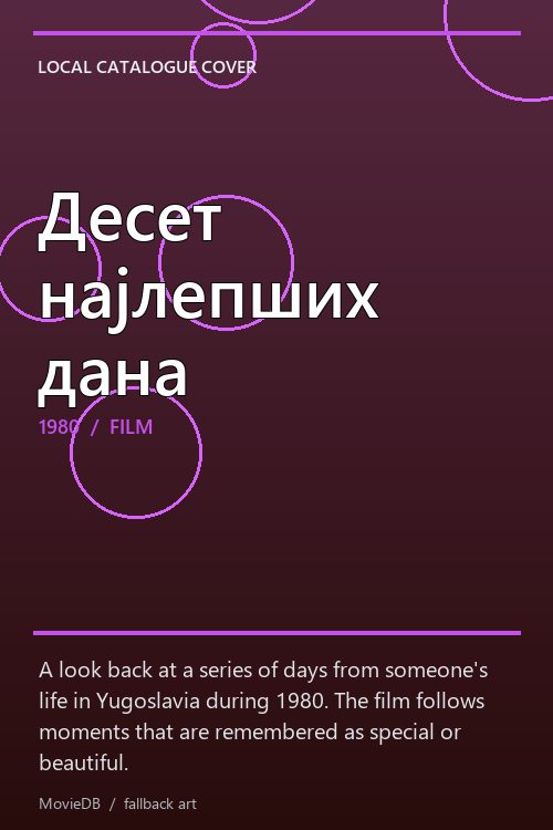 Десет најлепших дана poster