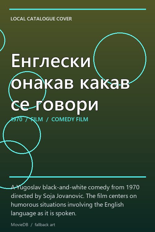 Енглески онакав какав се говори poster