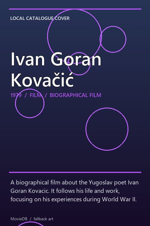 Ivan Goran Kovačić poster
