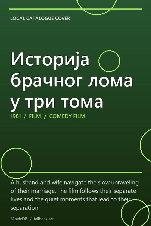 Историја брачног лома у три тома poster