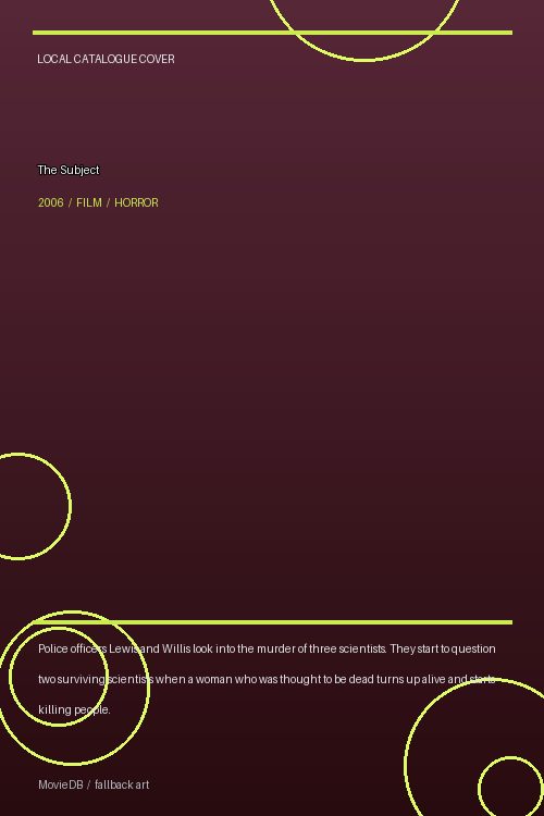 The Subject poster