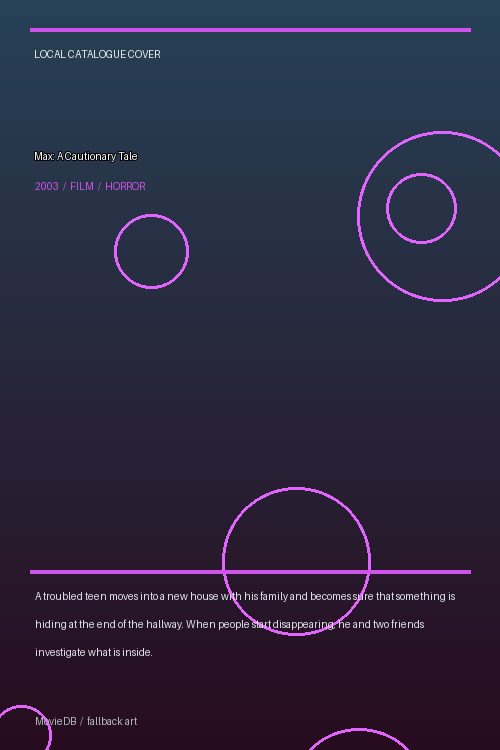 Max: A Cautionary Tale poster