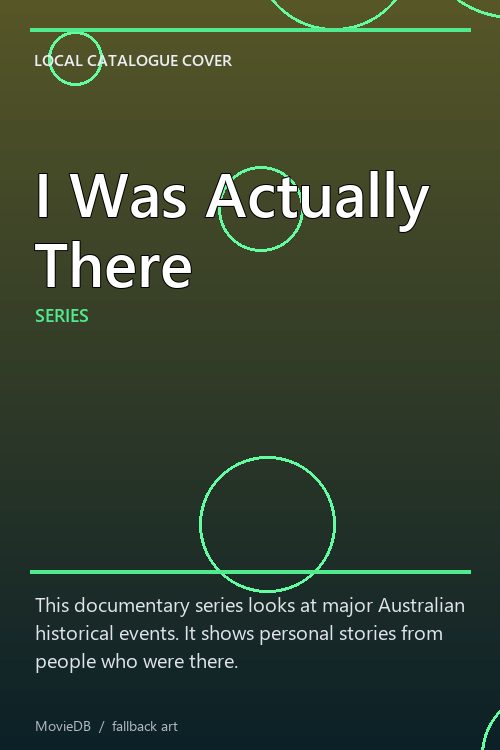 I Was Actually There poster