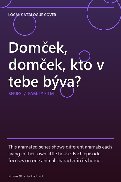 Domček, domček, kto v tebe býva? poster