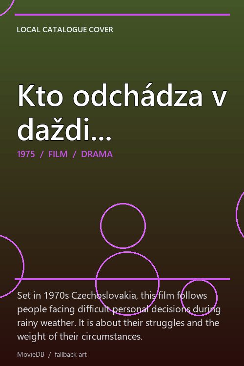 Kto odchádza v daždi... poster