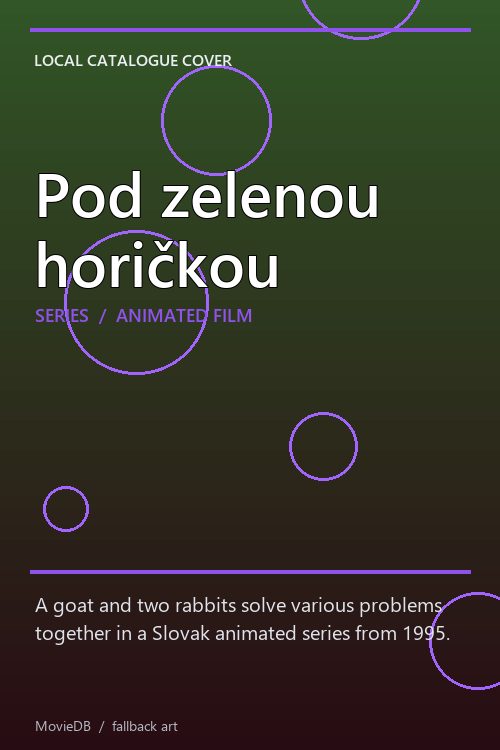 Pod zelenou horičkou poster