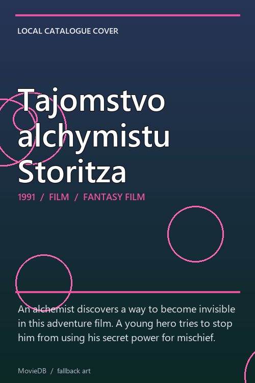 Tajomstvo alchymistu Storitza poster
