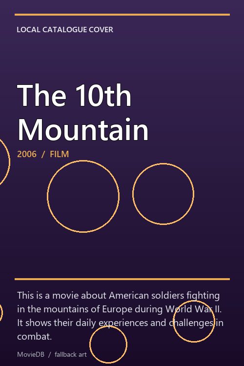 The 10th Mountain poster