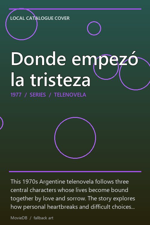 Donde empezó la tristeza poster