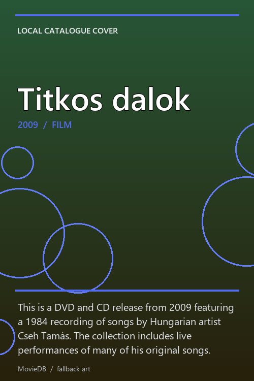 Titkos dalok poster