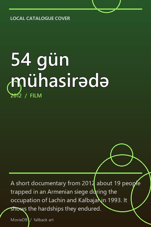 54 gün mühasirədə poster