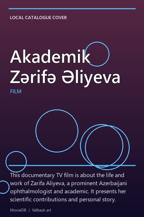 Akademik Zərifə Əliyeva poster