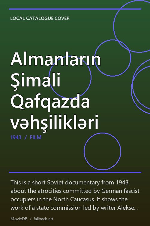 Almanların Şimali Qafqazda vəhşilikləri poster