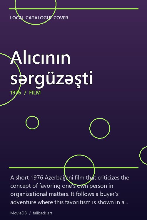 Alıcının sərgüzəşti poster
