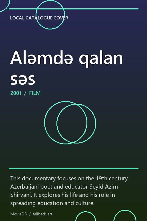 Aləmdə qalan səs poster