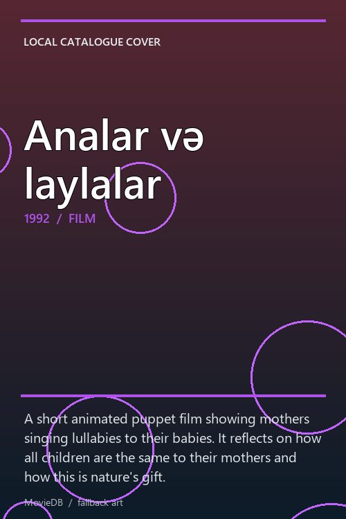 Analar və laylalar poster