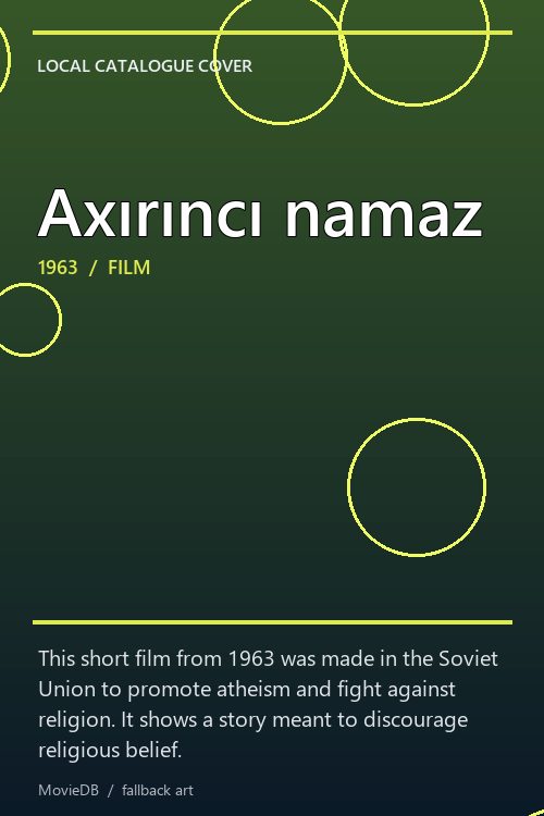 Axırıncı namaz poster