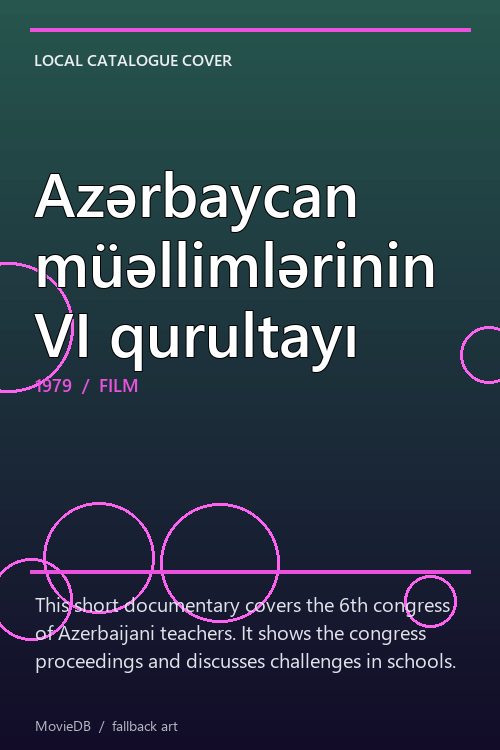 Azərbaycan müəllimlərinin VI qurultayı poster