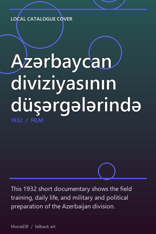 Azərbaycan diviziyasının düşərgələrində poster