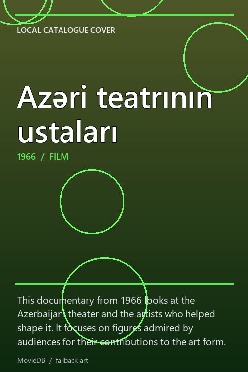 Azəri teatrının ustaları poster