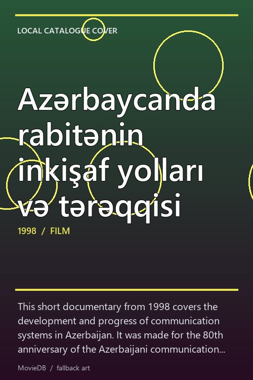 Azərbaycanda rabitənin inkişaf yolları və tərəqqisi poster