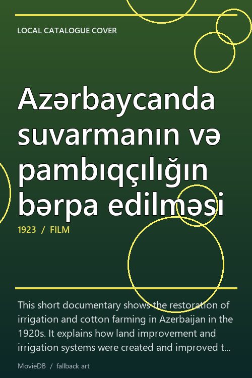 Azərbaycanda suvarmanın və pambıqçılığın bərpa edilməsi poster