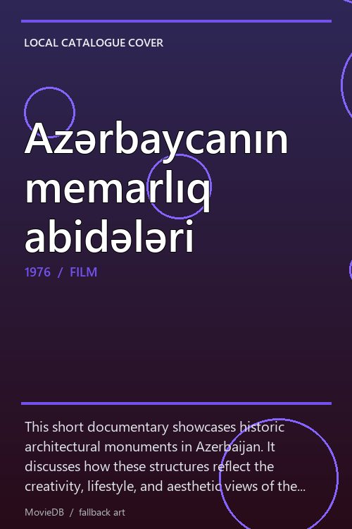 Azərbaycanın memarlıq abidələri poster