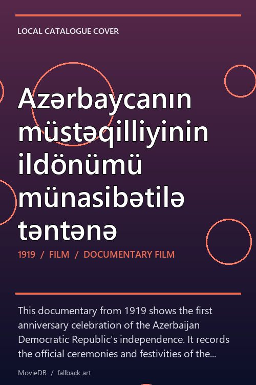 Azərbaycanın müstəqilliyinin ildönümü münasibətilə təntənə poster