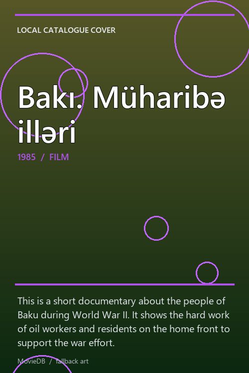 Bakı. Müharibə illəri poster