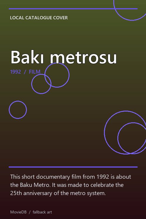 Bakı metrosu poster
