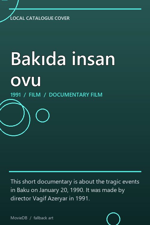 Bakıda insan ovu poster