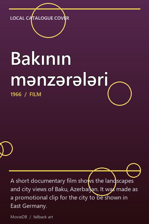 Bakının mənzərələri poster