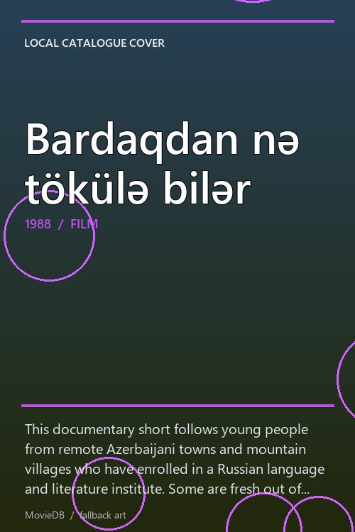Bardaqdan nə tökülə bilər poster